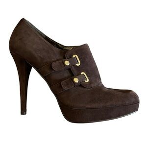 Stuart Weitzman Heeled Bootie Brown Suede - Size 8